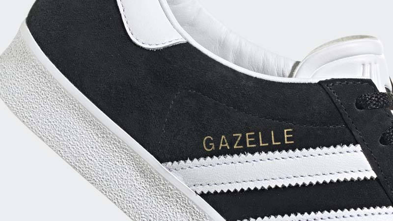 adidas Gazelle 85 Black White Closeup