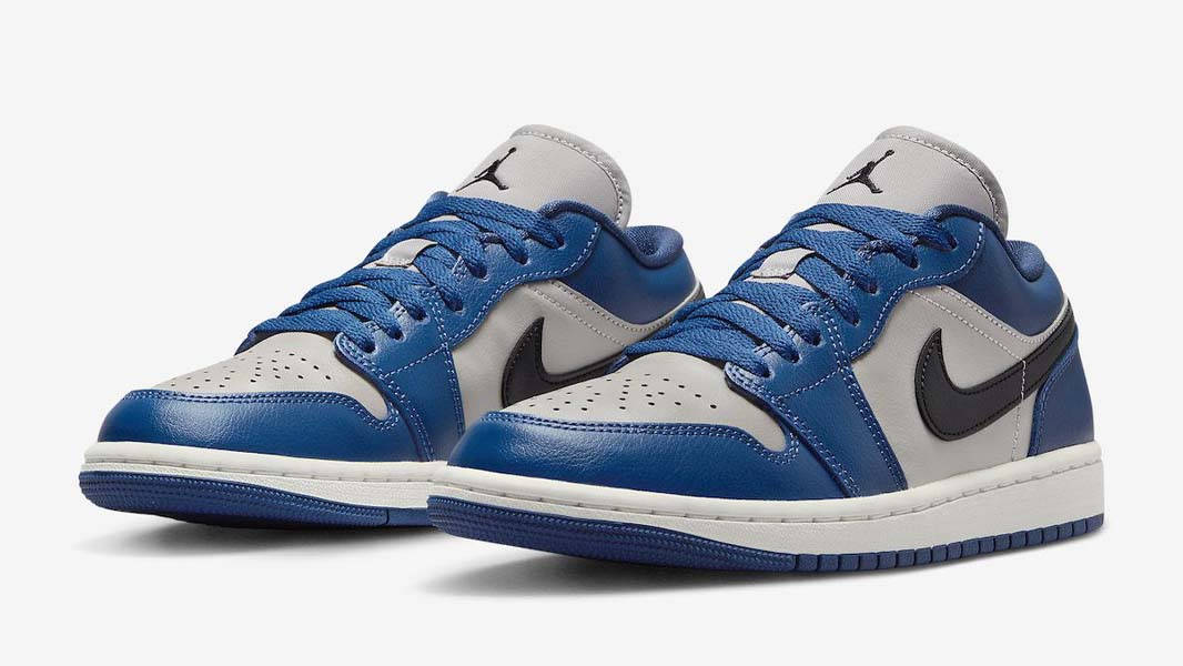 Air Jordan 1 Low Grey Navy Front