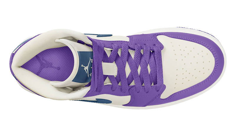 Air Jordan 1 Mid Sail Purple BQ6472-504 Top