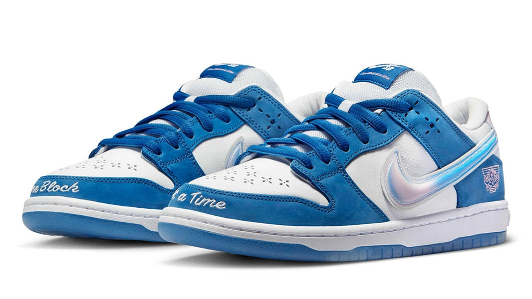 Born x Raised x Nike SB Dunk Low White Blue Where To Buy