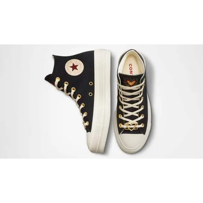 Converse Chuck Taylor Lift Platform High Hearts Black | Where To Buy ...