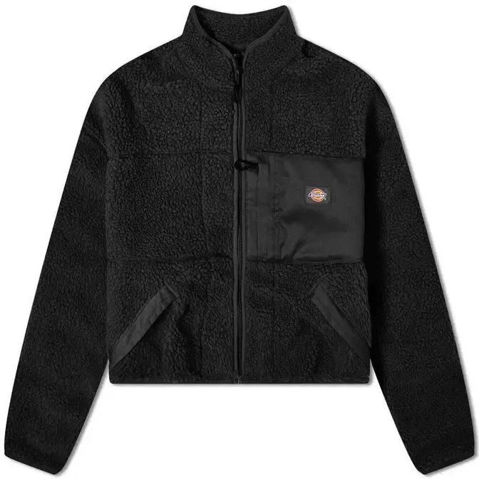 Dickies Red Chute Boxy Fleece Black Feature