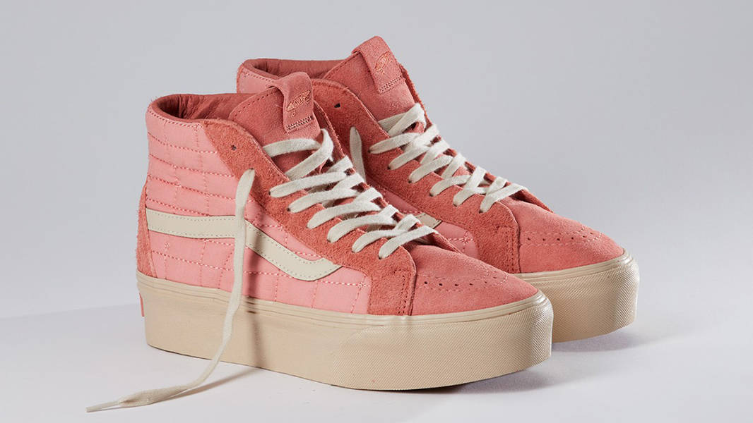 Vans sk8 hi cheap platform pink