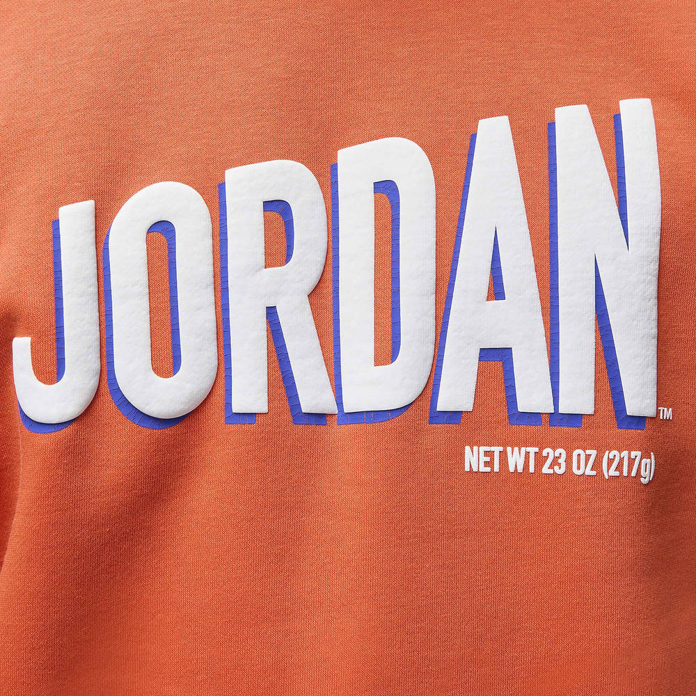 Jordan Flight MVP Graphic Fleece Crew-neck Sweatshirt - Rush Orange ...