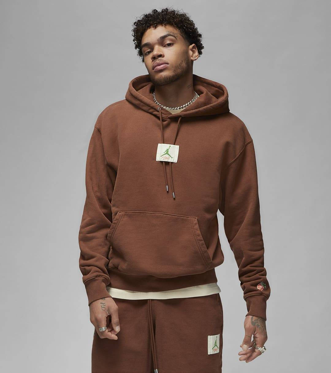 Jordan x TITAN Hoodie Brown Front