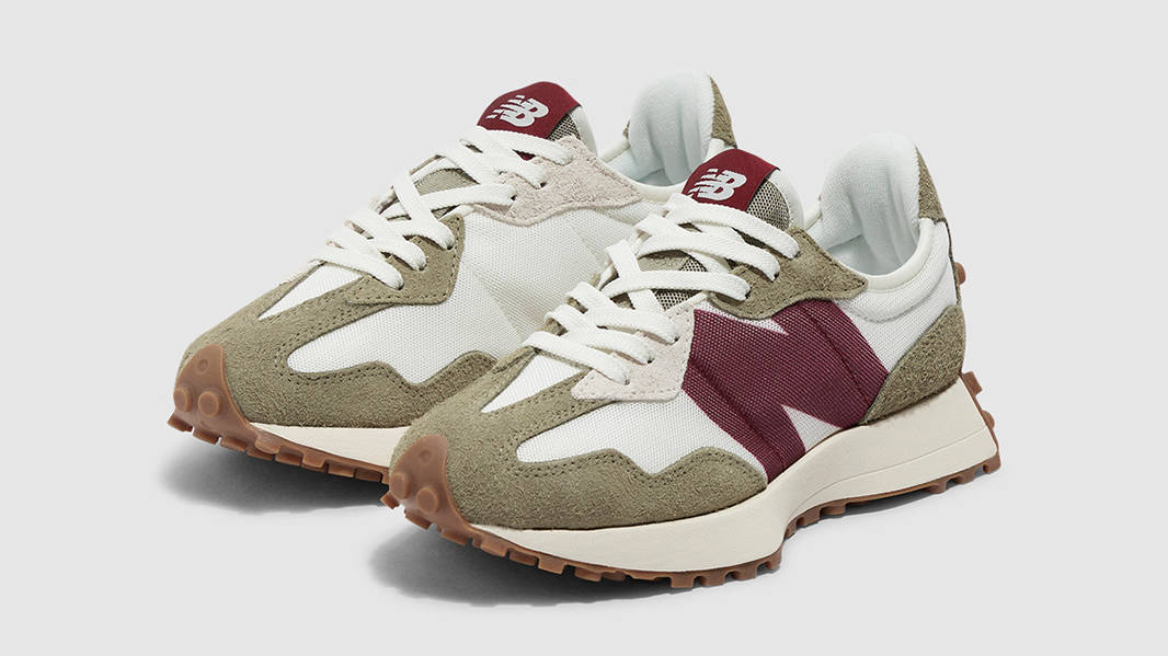 New Balance 327 Camo Burgundy Front