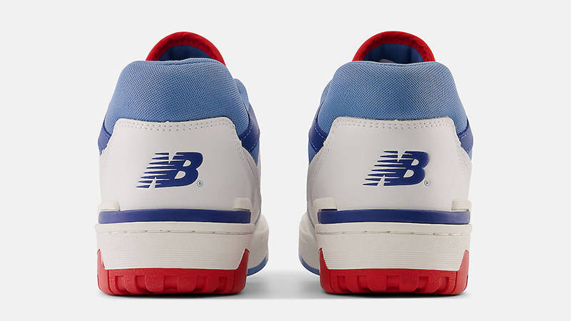 Red and blue hot sale new balance shoes