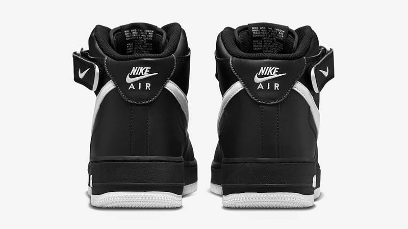 Nike Air Force 1 Mid Black White DV0806-001 Back