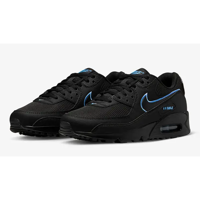 Nike Air Max 90 Black University Blue | Where To Buy | FJ4218-001 | The  Sole Supplier