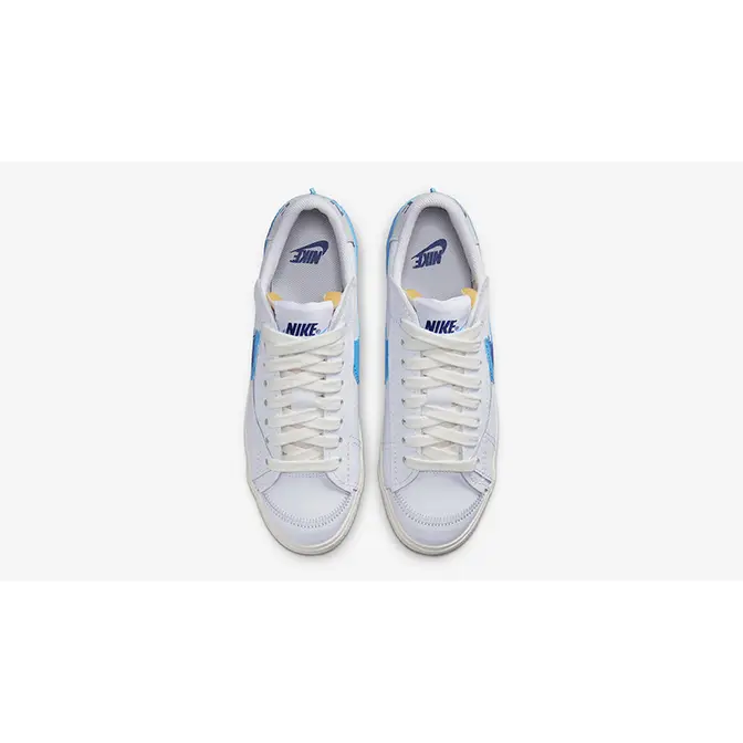 Nike Blazer Low Jumbo Double Swoosh White Blue Where To Buy Fn3413