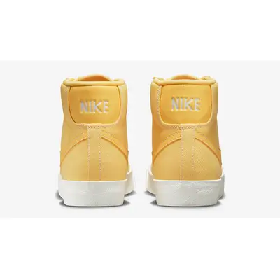 Nike Blazer Mid Yellow Canvas DX5550-700 Back
