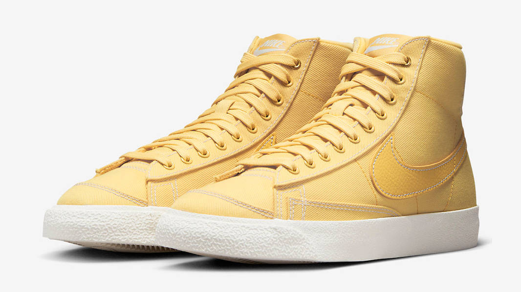 Nike Blazer Mid Yellow Canvas DX5550-700 Side