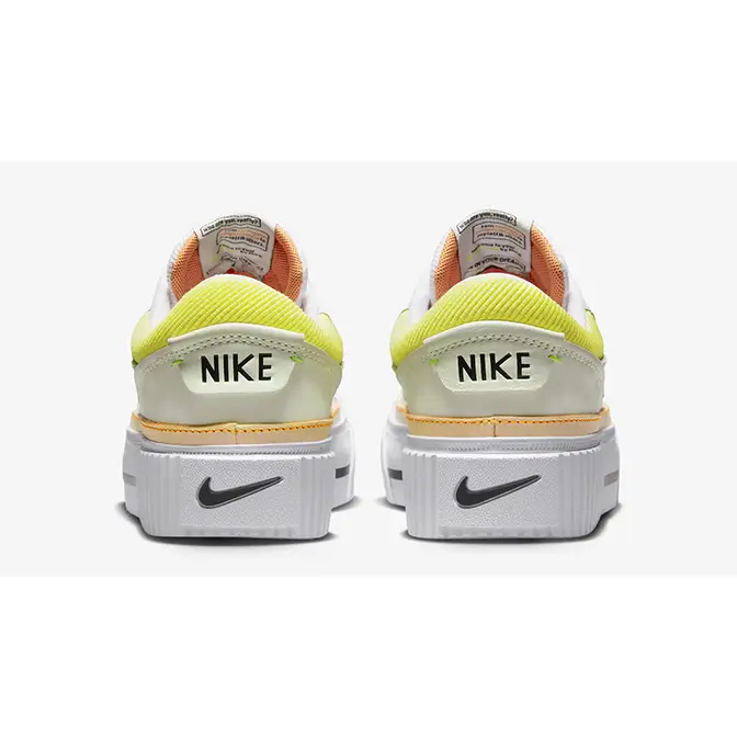 coral nike flex shoes for women Yellow Green FD0872-100 Back