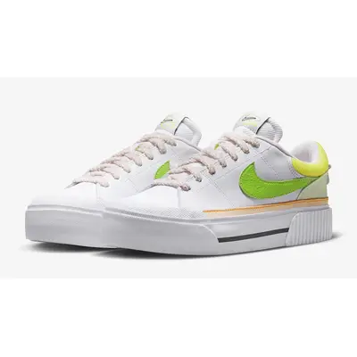 coral nike flex shoes for women Yellow Green FD0872-100 Side
