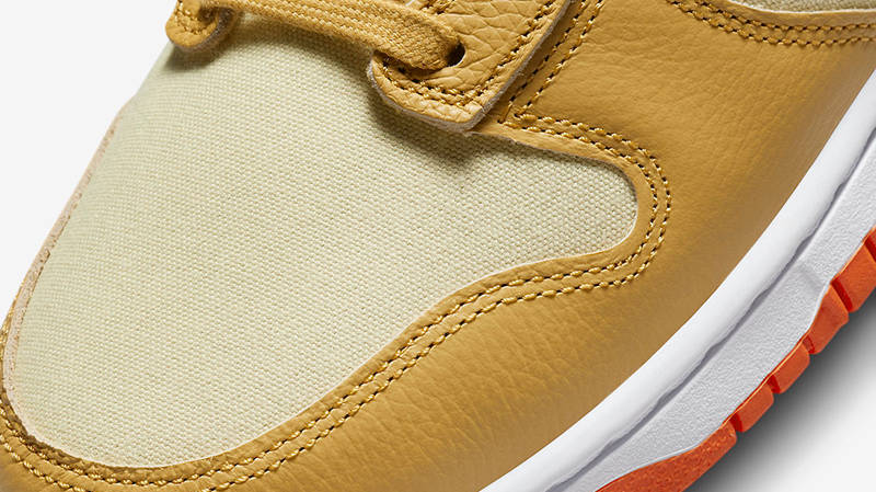 Nike Dunk High Gold Canvas DV7215-700 Detail