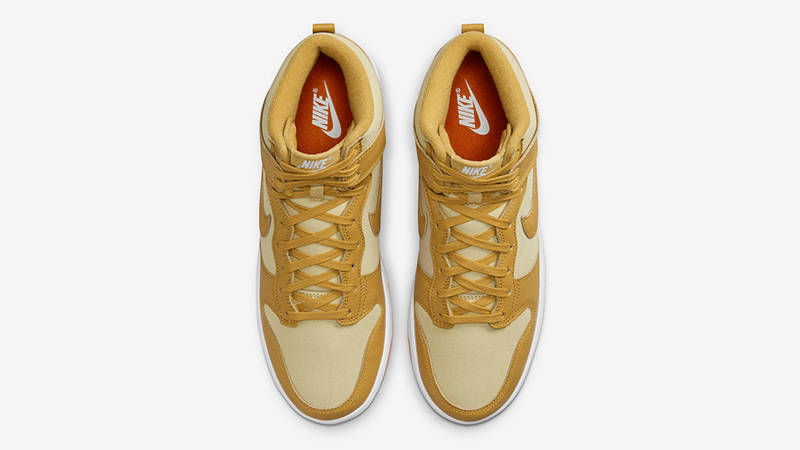 nike dunk high gold