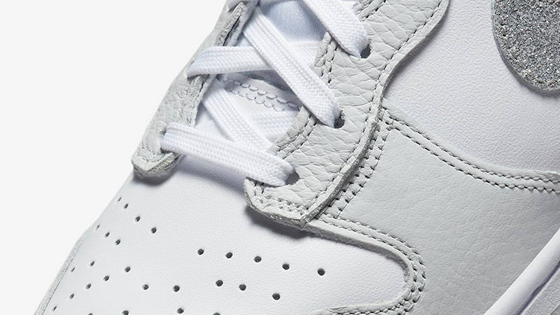Nike Dunk High Silver Swoosh FJ4578-100 Detail