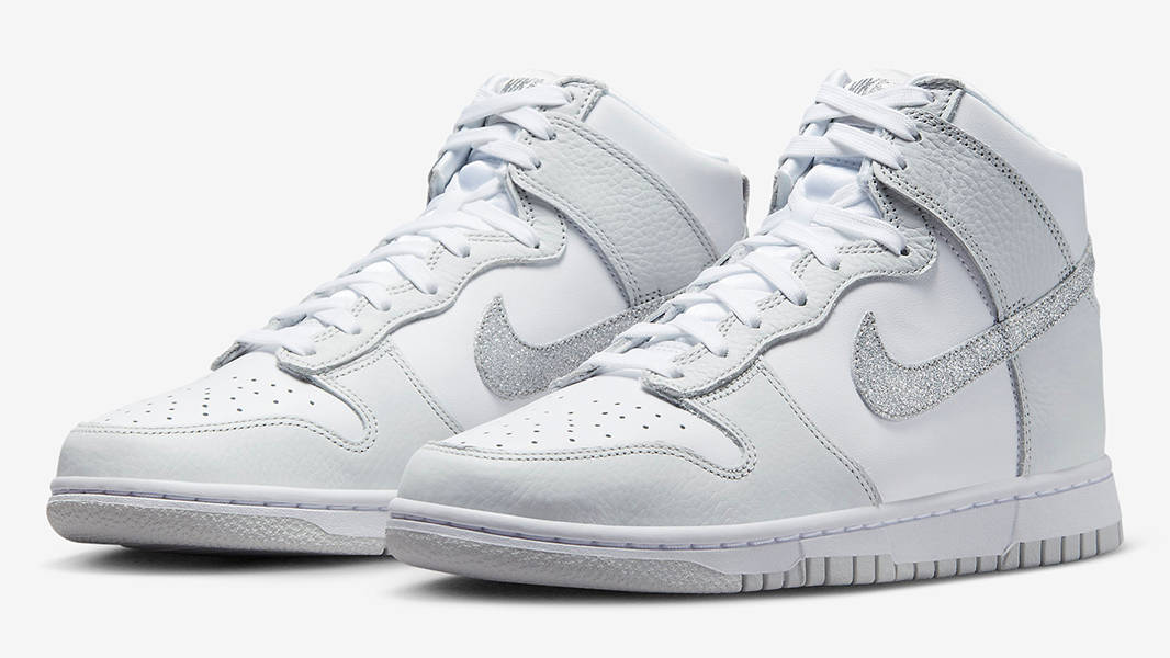 Nike Dunk High Silver Swoosh FJ4578-100 Side