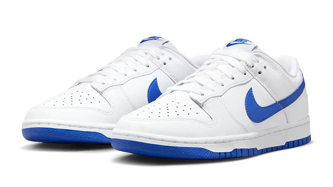 blue and white nike dunk lows
