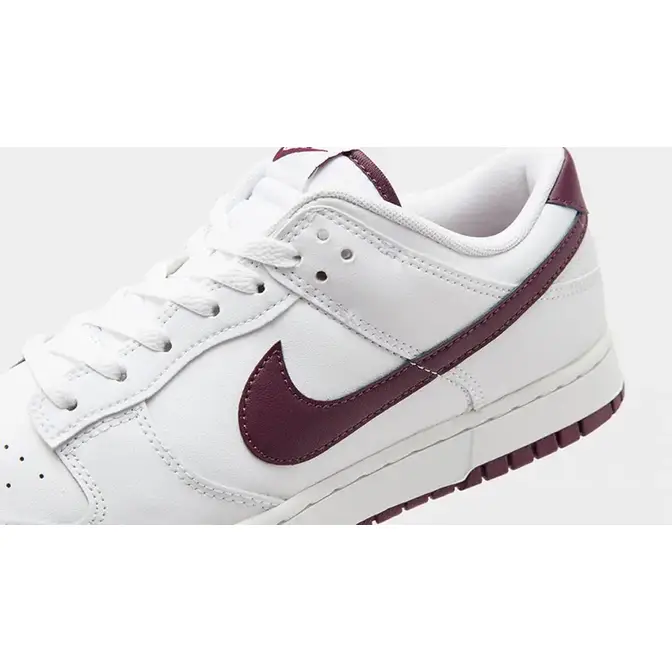 Nike Dunk Low White Night Maroon | Where To Buy | DV0831-102 | The Sole ...