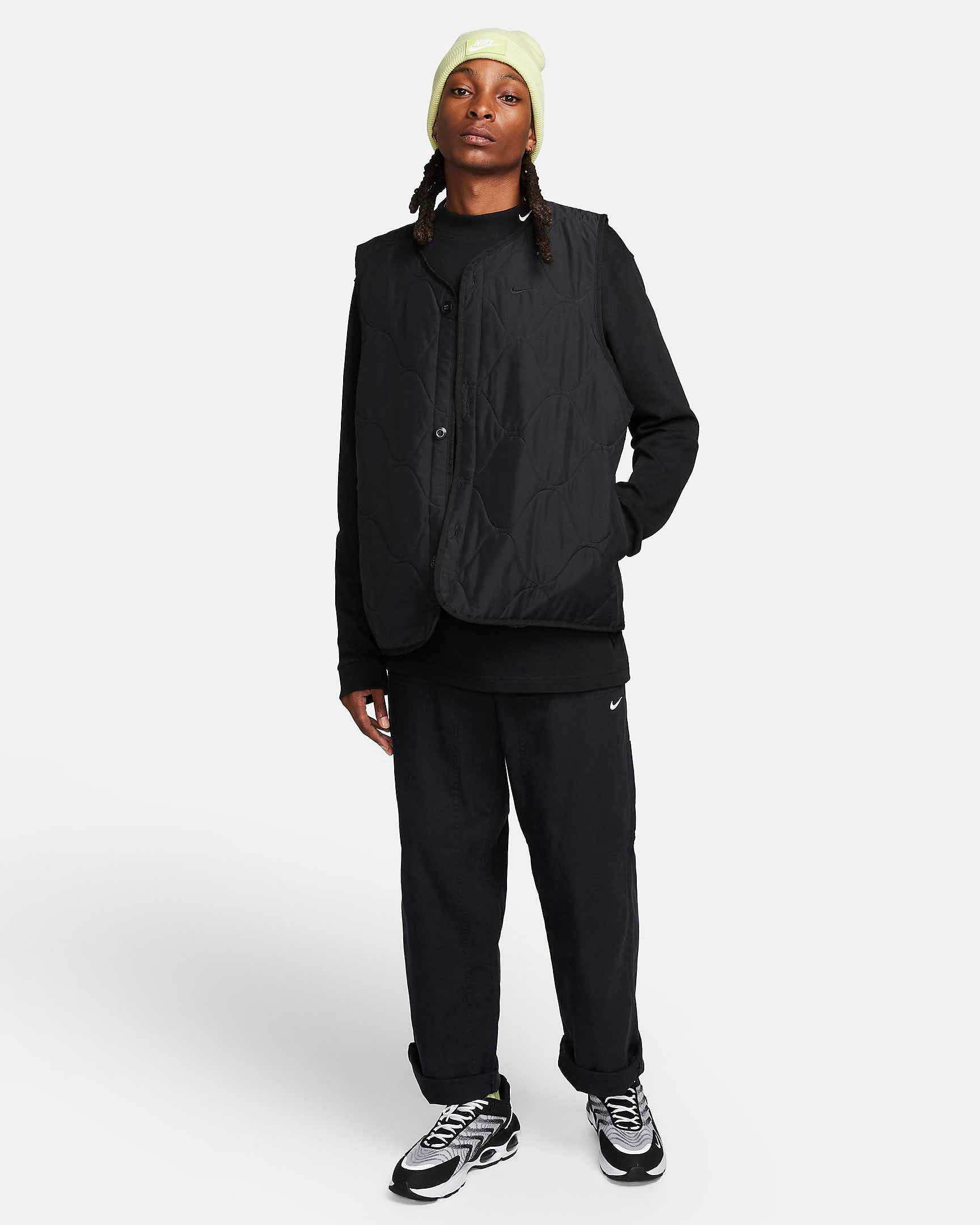 Nike Life Woven Insulated Military Gilet Black Full