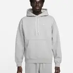 Nike Solo Swoosh Fleece Pullover Hoodie Dark Grey Feature