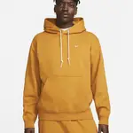 Nike Solo Swoosh Fleece Pullover Hoodie Desert Ochre Feature