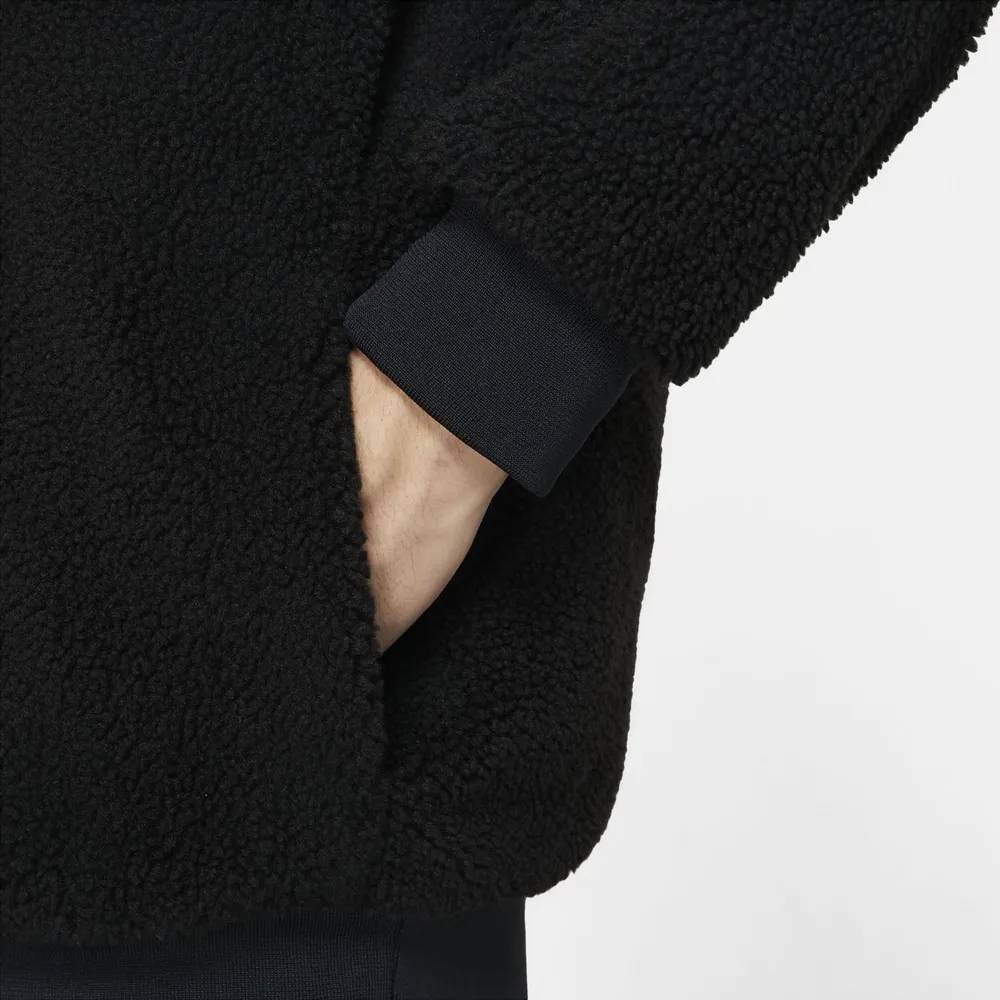 Nike Sportswear Swoosh Full-Zip Reversible Boa Jacket Black pocket