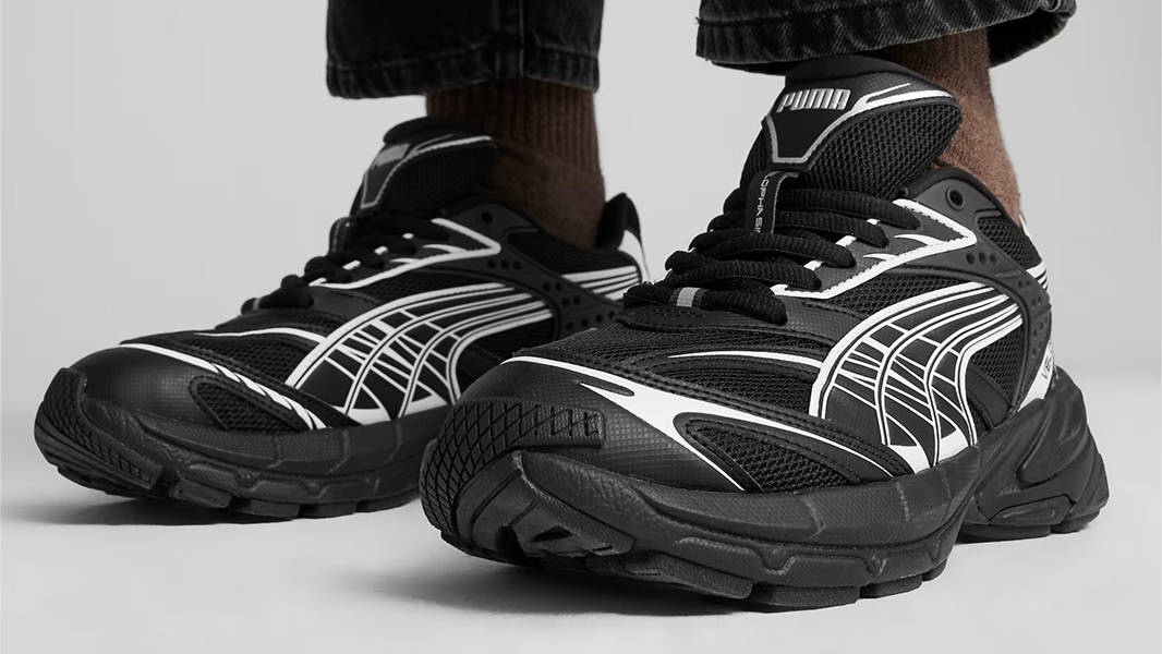 Skepta x PUMA Velophasis Black 395908-02on feet 2