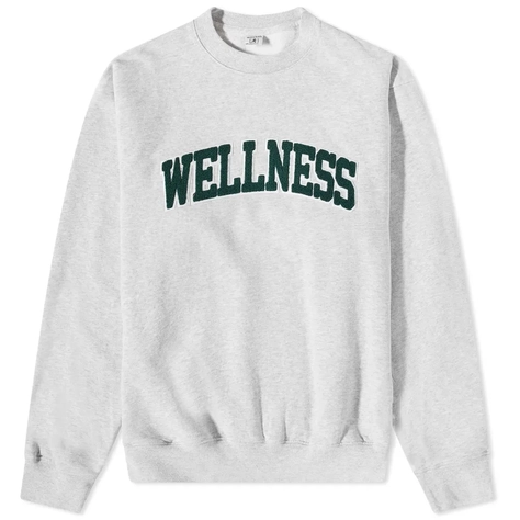 Sporty & Rich Wellness Boucle Crew Sweatshirt Heather Grey