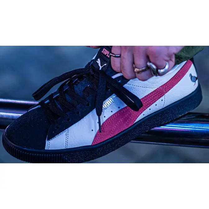 STAPLE x atmos x PUMA Suede VTG Black Pink | Where To Buy | The