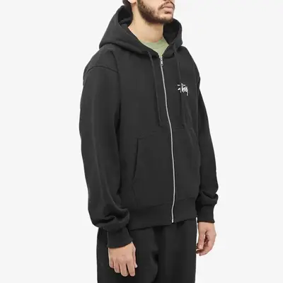 Stüssy Basic Stussy Zip Hoodie | Where To Buy | 1974870-blac | The Sole ...