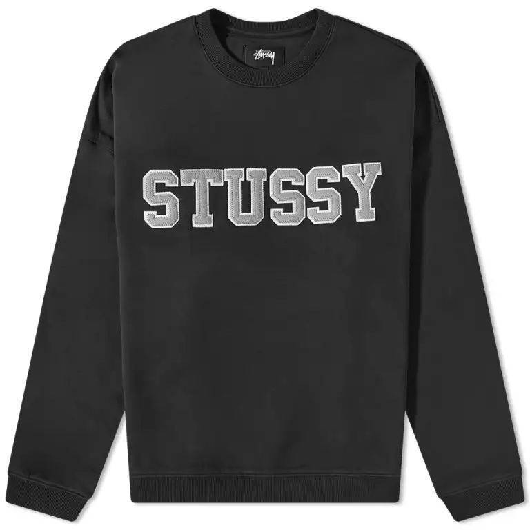 Stussy Relaxed Oversized Crew Sweat | Where To Buy | 118517-blac