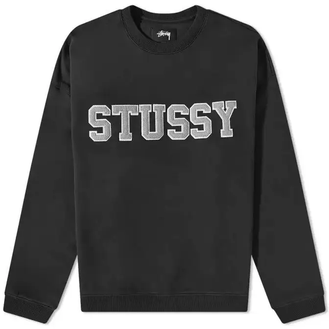 Stussy Relaxed Oversized Crew Sweat | Where To Buy | 118517-blac 