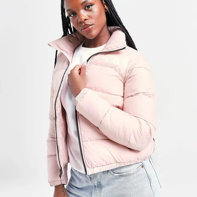 light pink north face jacket