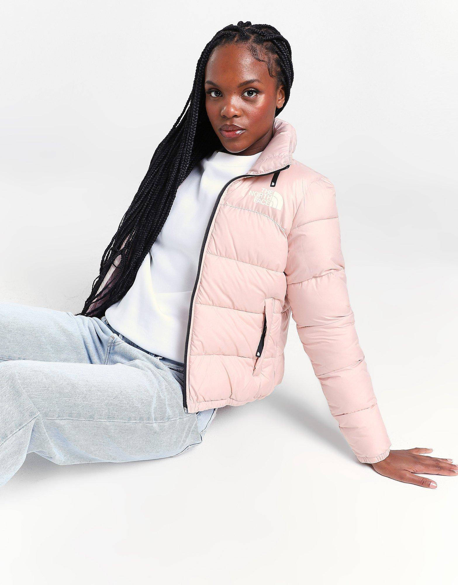 Pink The North Face Logo Padded Jacket