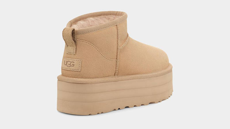 UGG Classic Ultra Mini Platform Driftwood 1135092-DRI Back