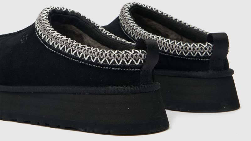 UGG Tazz Platform Slippers Black Back