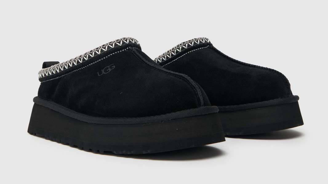 UGG Tazz Platform Slippers Black Front