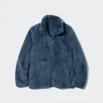 Uniqlo Fluffy Fleece Zipped Jacket Blue Feature