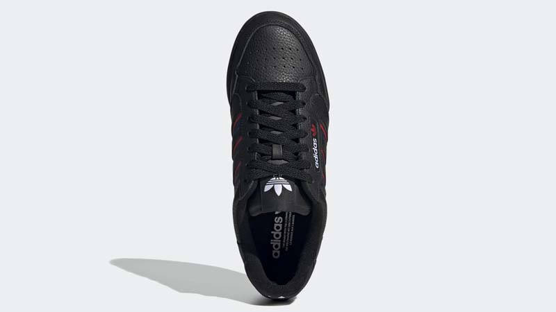 adidas Continental 80 Stripes Black Red Middle