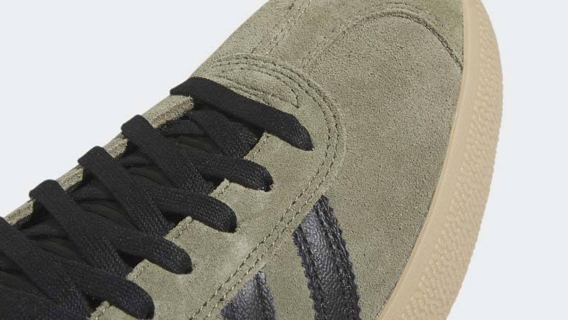 adidas Gazelle ADV Olive Strata Closeup
