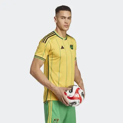 adidas Jamaica 23 Home Jersey Bold Gold Side View