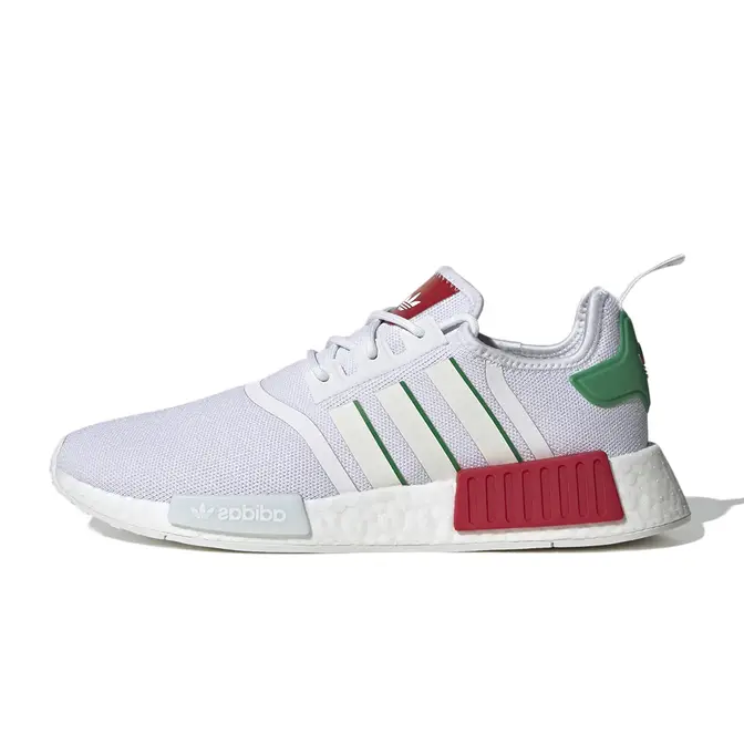 Adidas Originals NMD_R1 Mexico Shoes Athletic HQ1434 White/Green/Red  Sneaker
