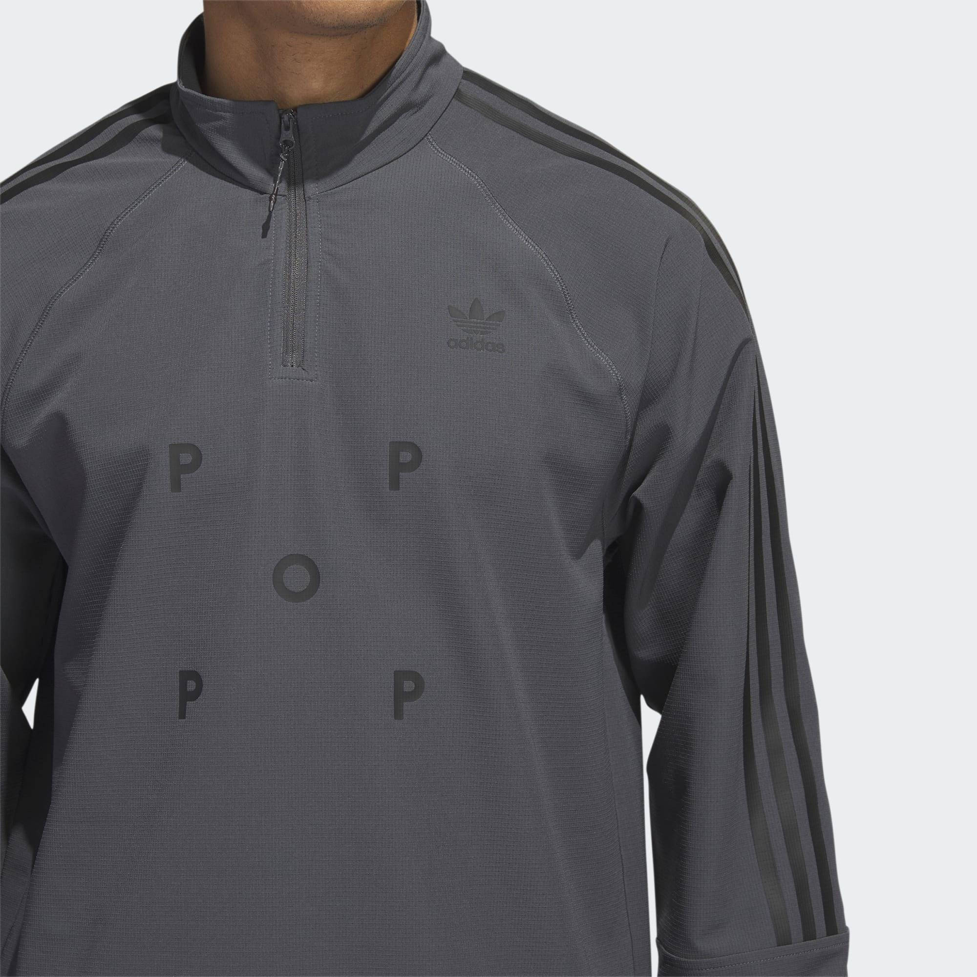 adidas Pop Thermal Long Sleeve Jersey Grey Six Front Closeup