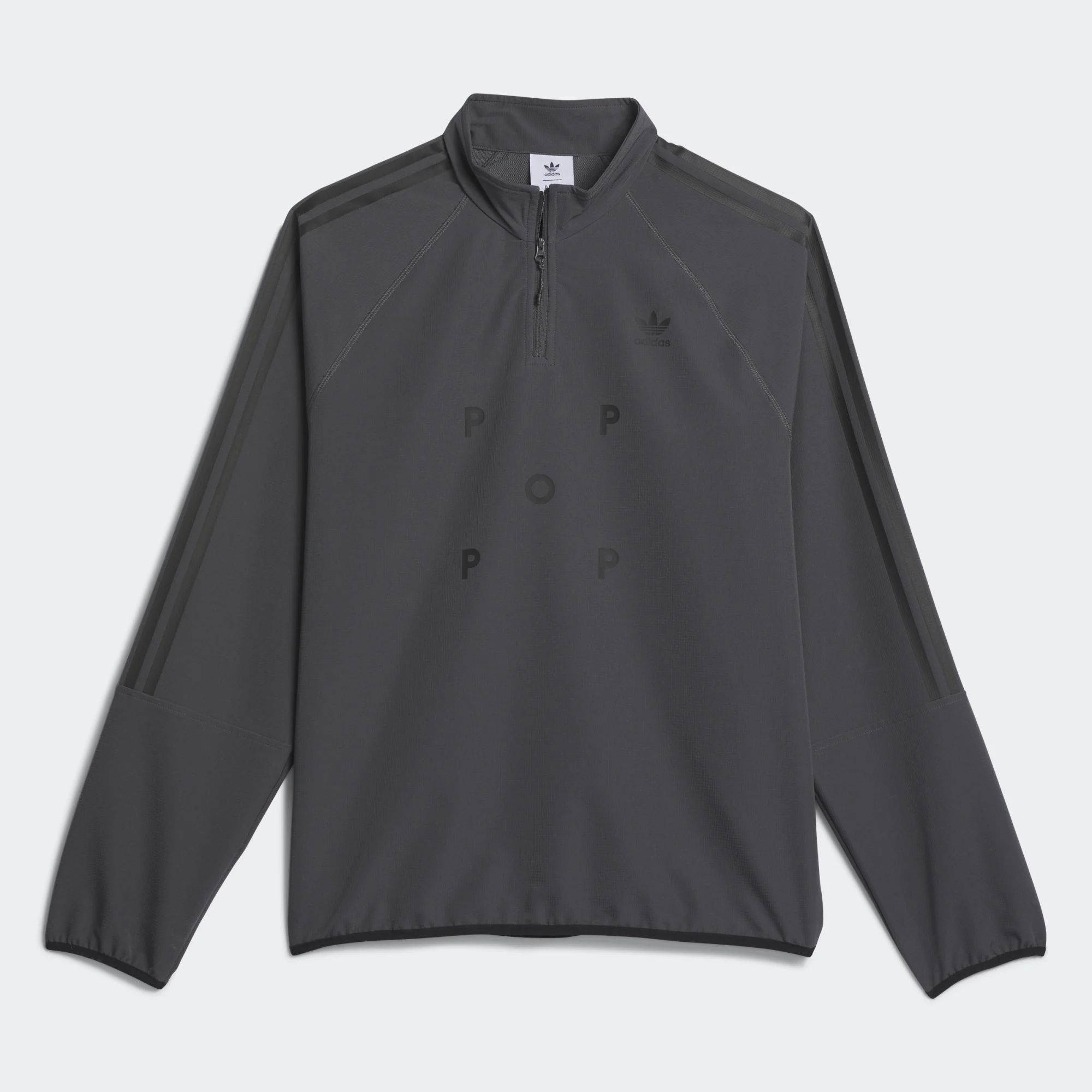 adidas Pop Thermal Long Sleeve Jersey Grey Six Mockup Front