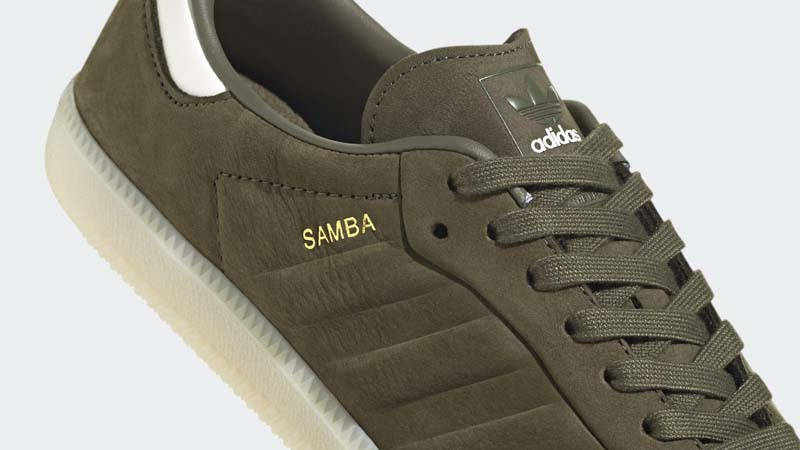 adidas Samba Olive Strata Closeup