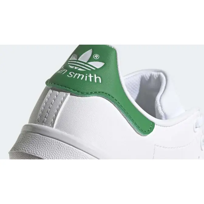 adidas Stan Smith Junior White Green Closeup