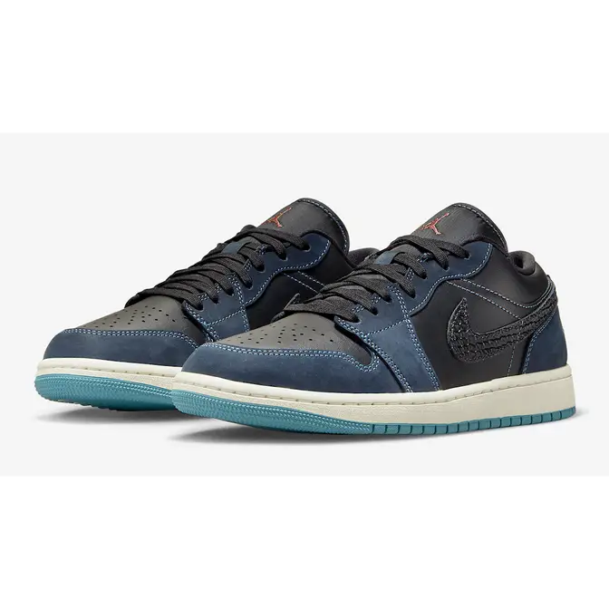 Air Jordan 1 Low Snakeskin Midnight Navy | Where To Buy | FJ5478