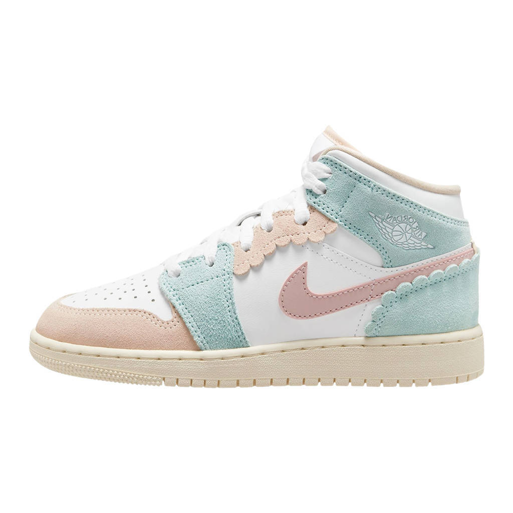 Air Jordan 1 Mid GS Crimp Cut Pastel Suede